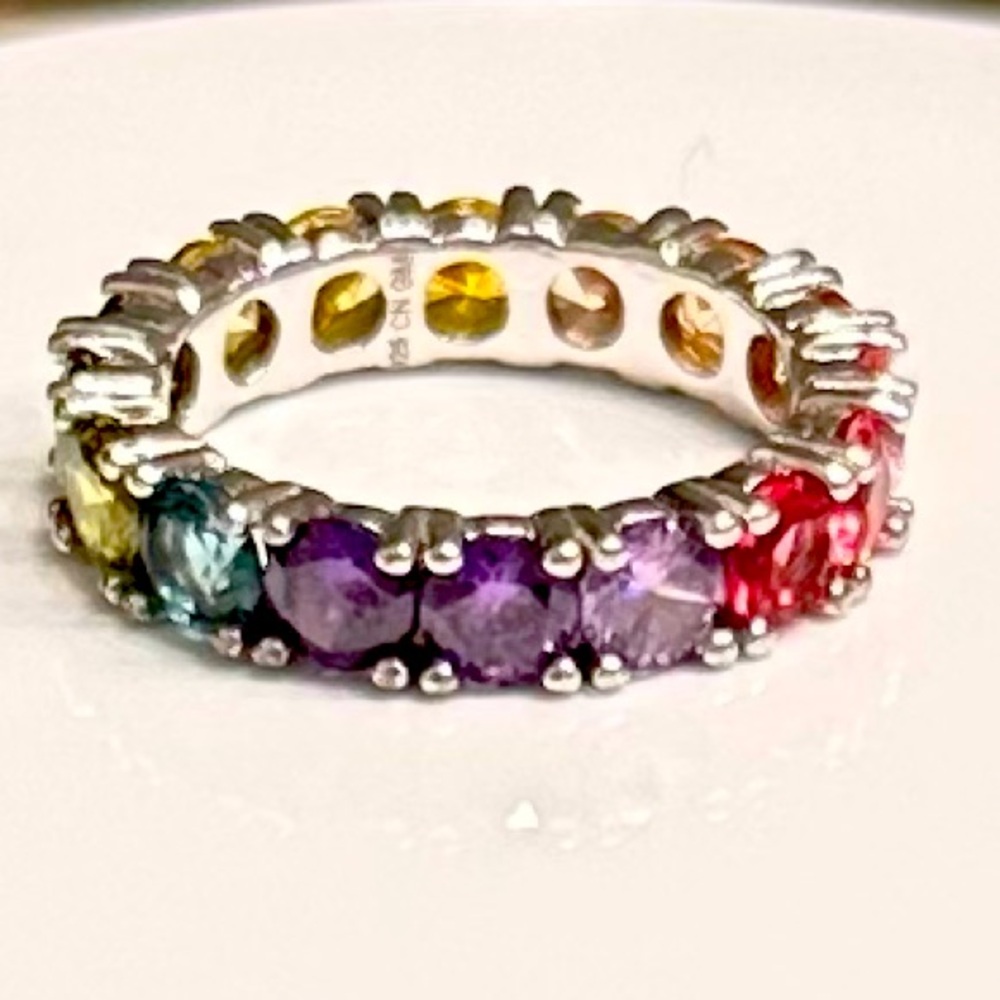 Infinity ring multi colored Size 6
